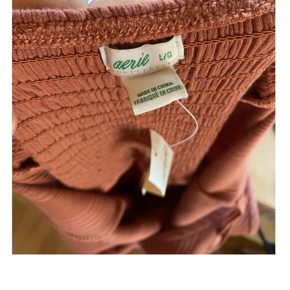 Aerie blush ribbed flared jumpsuit with pockets - Picture 5 of 5